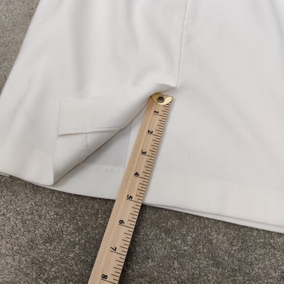 Hugo Buscati Women's White Mini Dress V-neck Size 8 Bodycon Business Casual - Picture 8 of 8